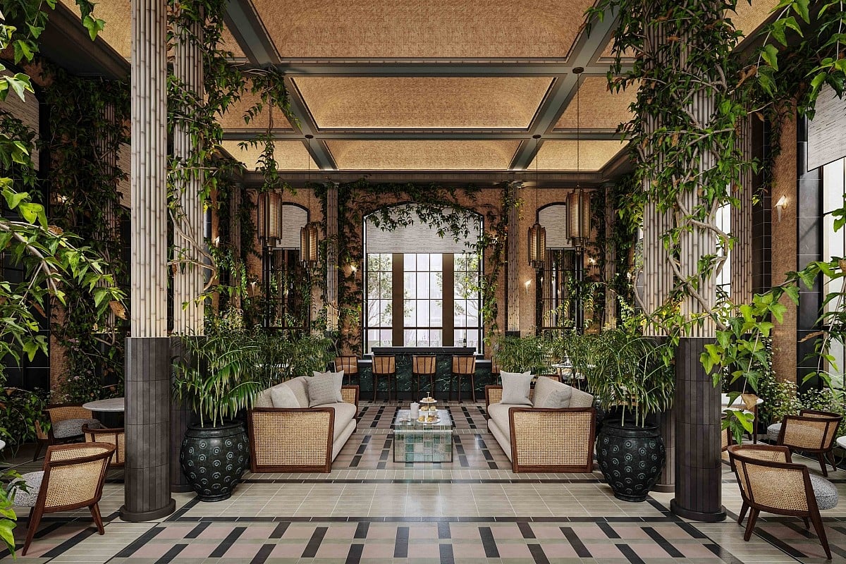 Winter Garden with luminous coffered ceiling by EOS Light